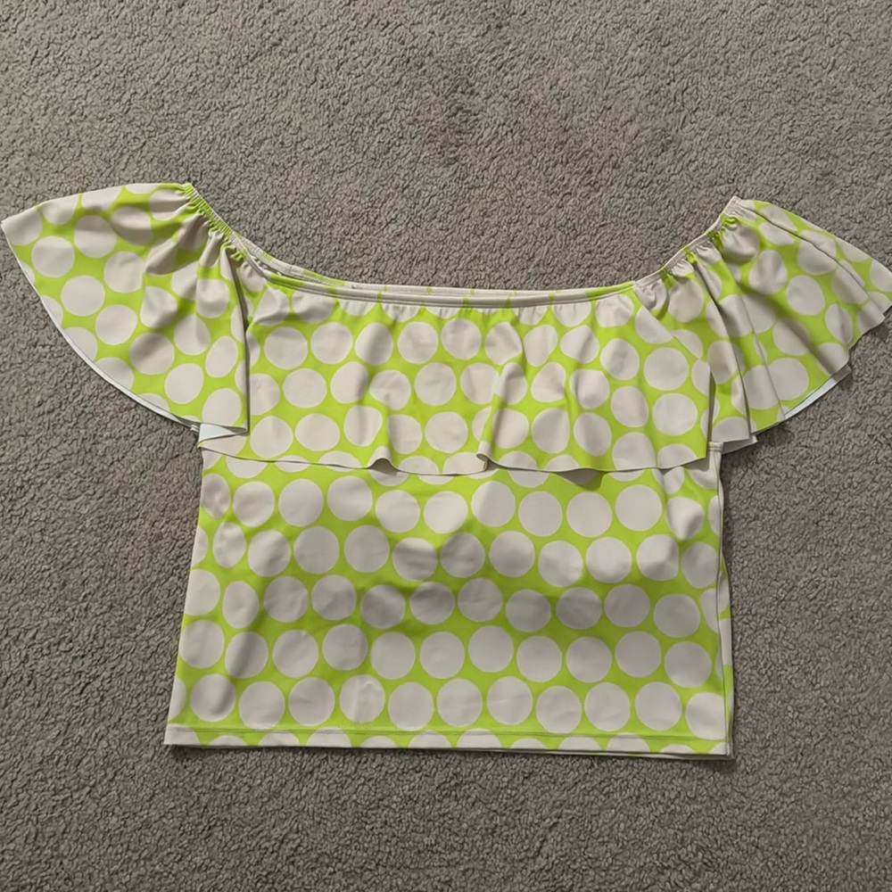 Kortni Jean Ruffled around the top swim top